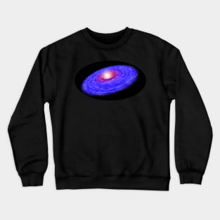 Blue Nebula with Shining Star Light Crewneck Sweatshirt